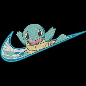 Nike Pokemon Squirtle Embroidered Adult Unisex Crewneck Sweatshirt Swoosh